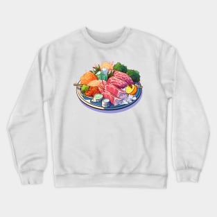 Feeling fancy with this beautiful Sashimi platter Crewneck Sweatshirt